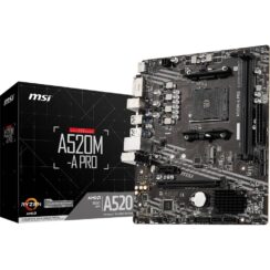 A520M-A PRO AMD A520 Soket AM4 DDR4 4600(OC)MHz mATX Gaming Anakart