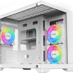 Revenge Beyaz 3 Rgb Fanlı Temperli Cam Panel m-ATX Gaming Bilgisayar Kasası