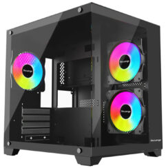 Revenge Siyah 3 Rgb Fanlı Temperli Cam Panel m-ATX Gaming Bilgisayar Kasası